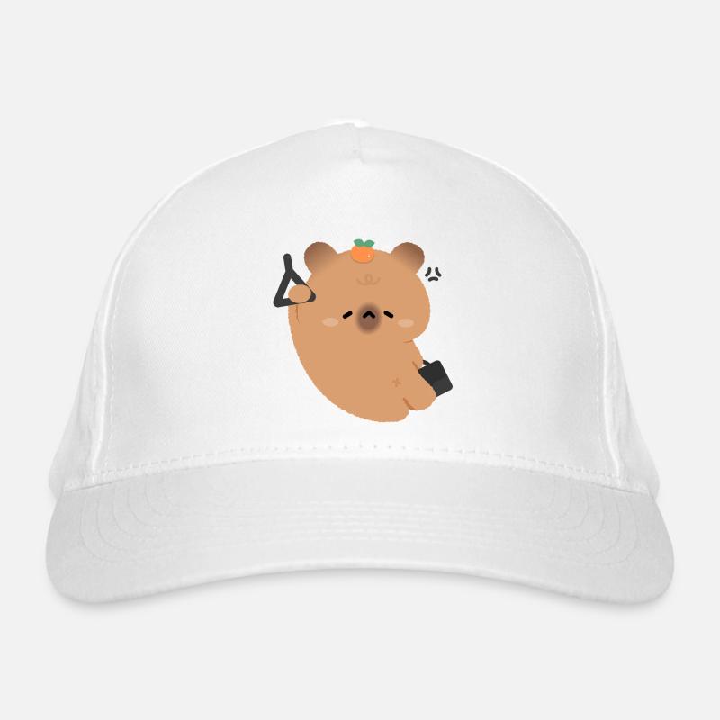Tired Capybara Commute Organic Baseball Cap