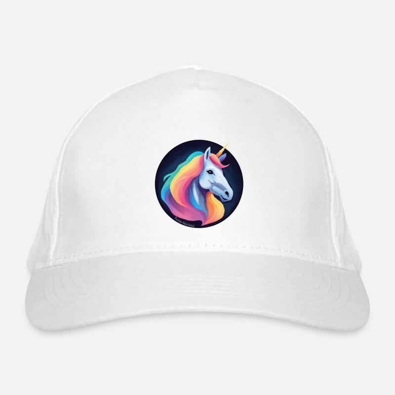 Rainbow Unicorn Organic Baseball Cap