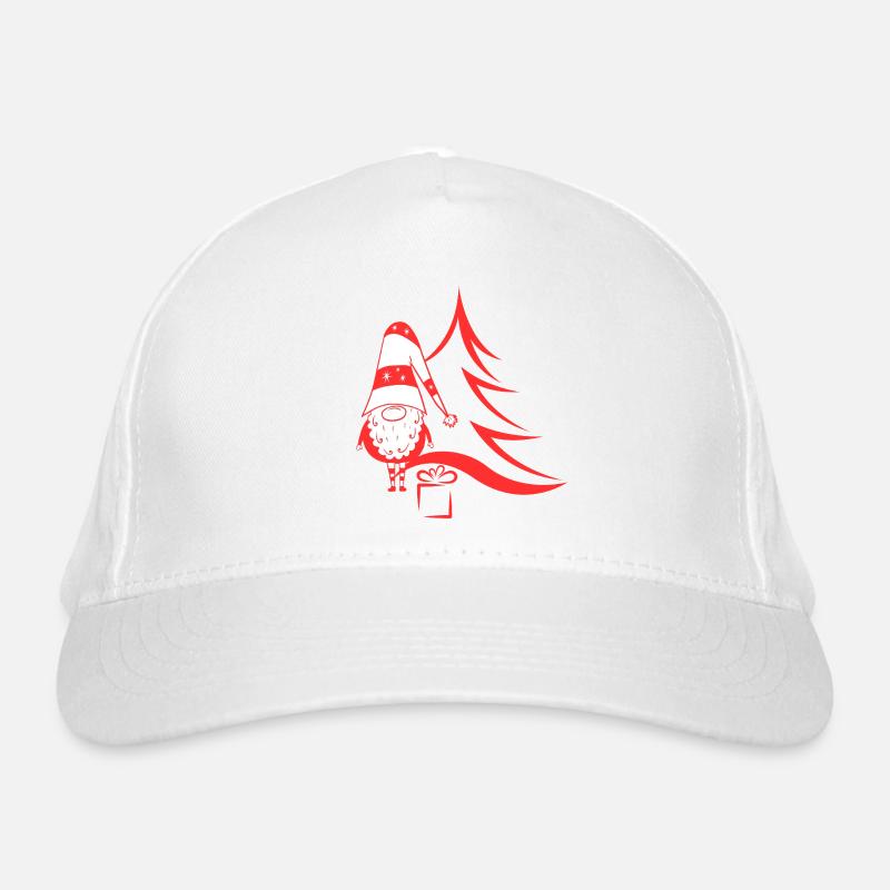 Weihnachtswichtel rot Bio-Baseballkappe