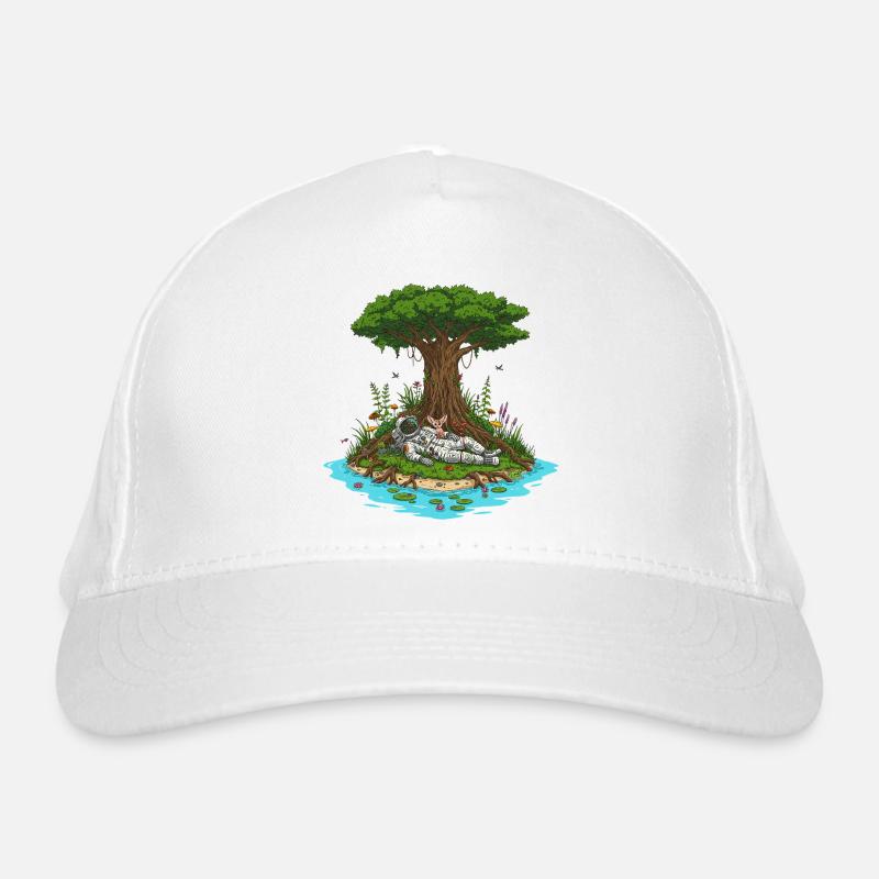 Astronaute Chien Île Dreamscape Casquette classique bio