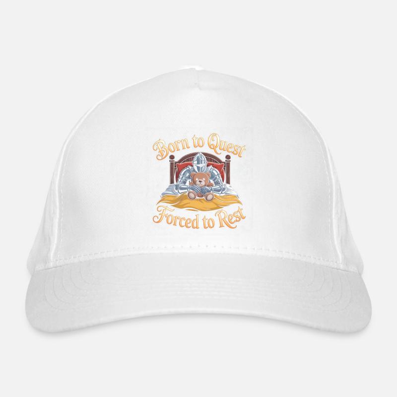 Né pour la quête, forcé de se reposer - Funny Medieval Mem Casquette classique bio