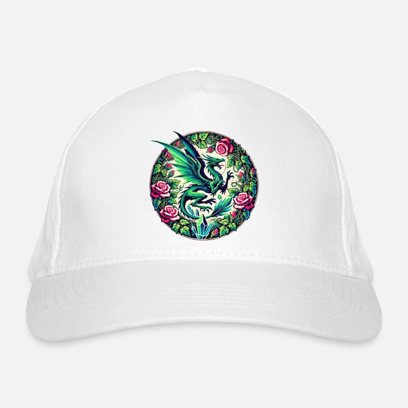 Phénix verdoyant à Rose Circle Casquette classique bio