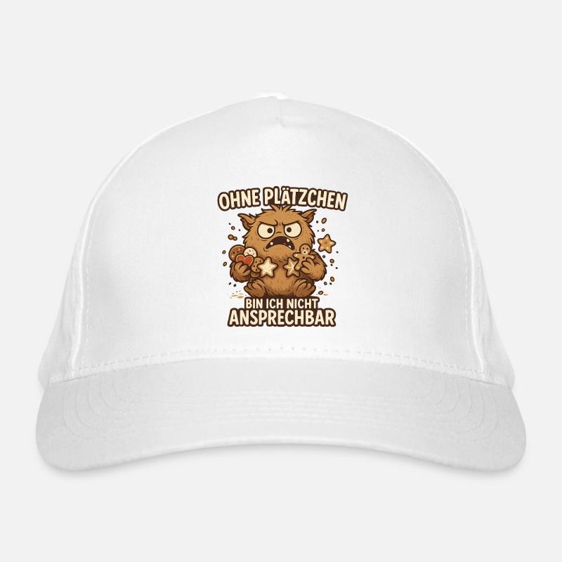Keksmonster Ohne Plätzchen - Bio-Baseballkappe - Weiß