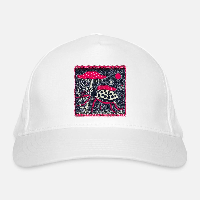 Scarabée psychédélique & Champignon – Nature rétro Casquette classique bio