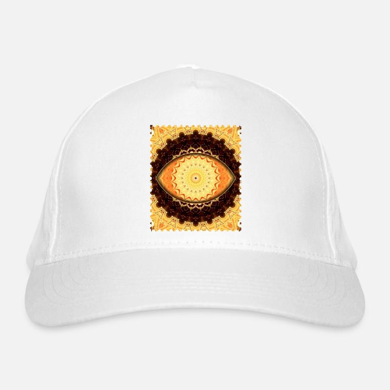 Sun Mandala Fire Gold Organic Baseball Cap