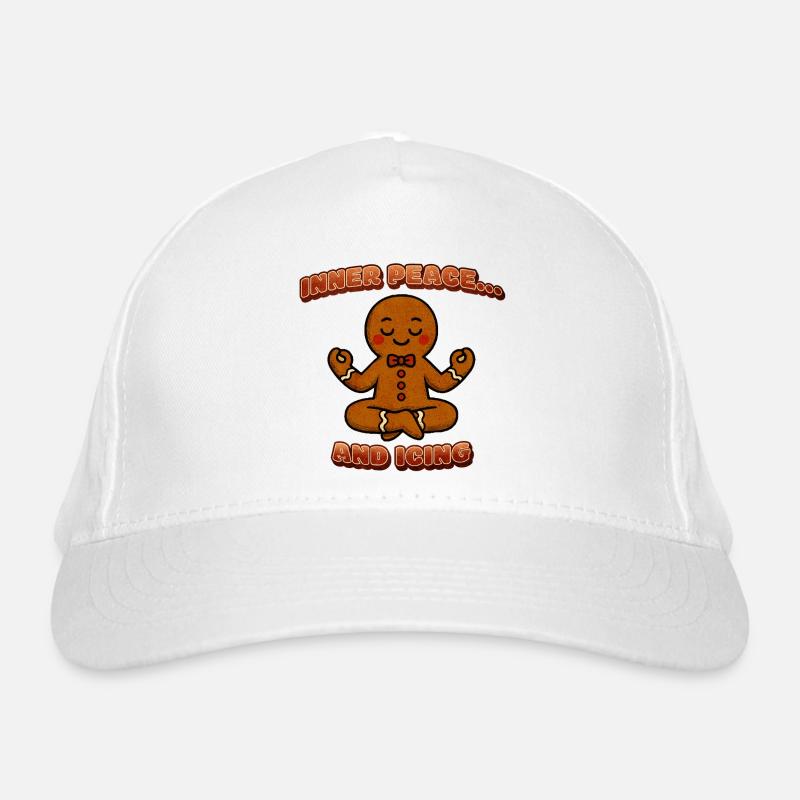 Inner Peace Gingerbread Meditationsfigur Bio-Baseballkappe