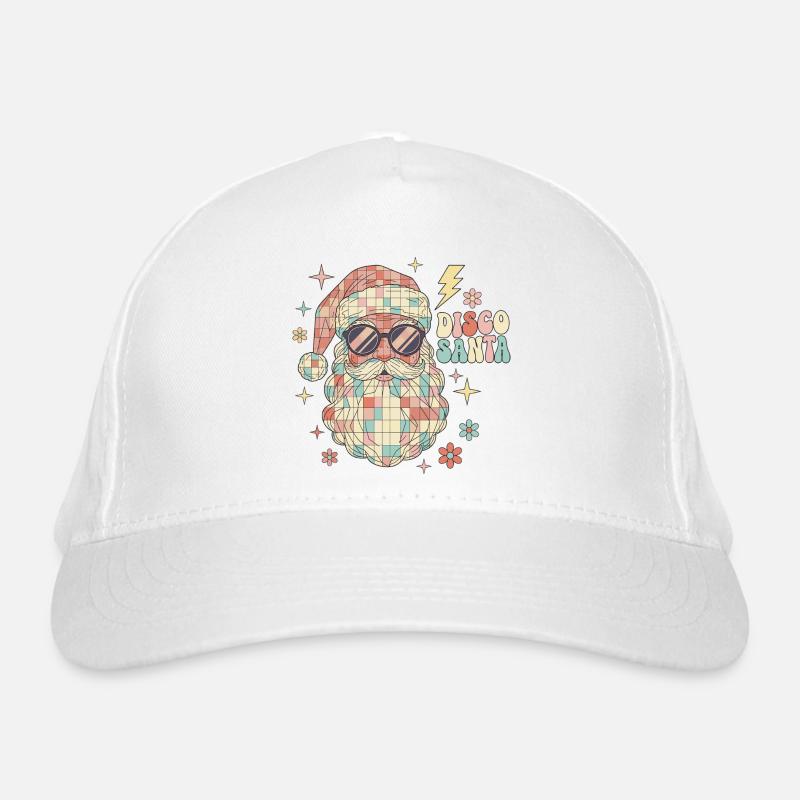 Techno Disco Weihnachtsmann Discokugel Lustig Bio-Baseballkappe