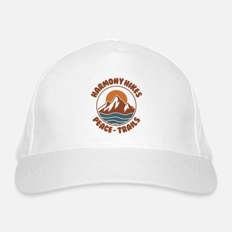 Harmonische Wanderung Berg Design Retro Bio-Baseballkappe