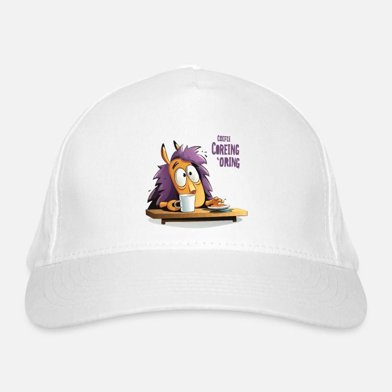 Coffee hedgehog in the morning Organic Baseball Cap
