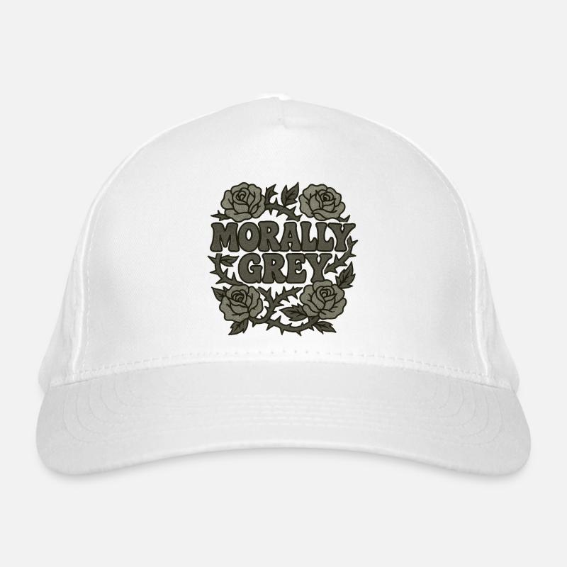 Moralisch Grey Roses Grunge Bio-Baseballkappe