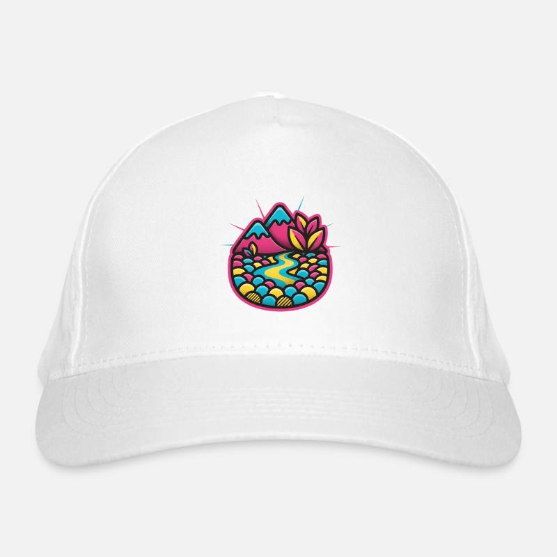 Bunte Flusslandschaft Candystyle Bio-Baseballkappe