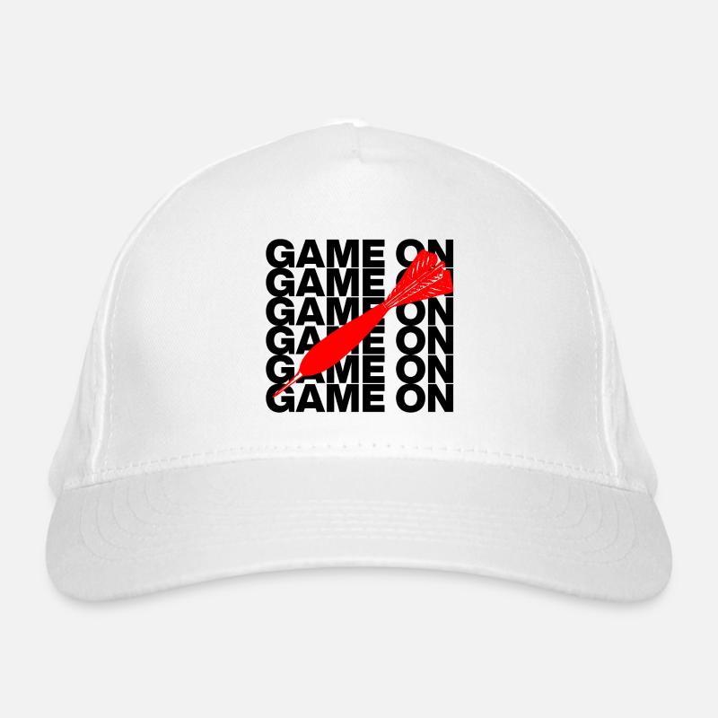 Game On: Dart Attack! ONEHUNDRETEIGHTY, arrow red Organic Baseball Cap