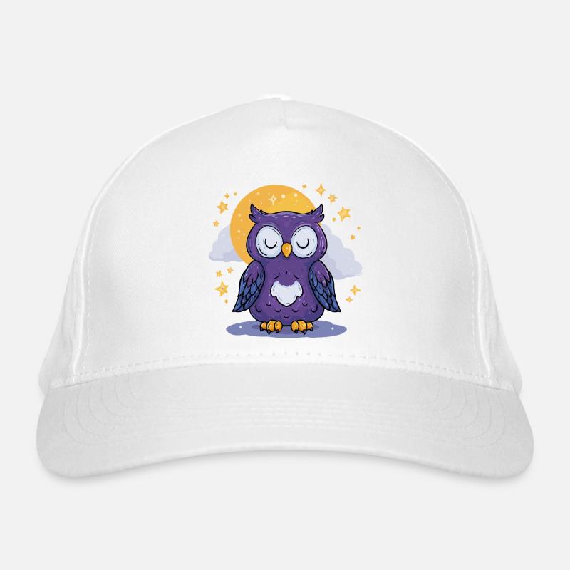 Moonlit Night Owl Organic Baseball Cap
