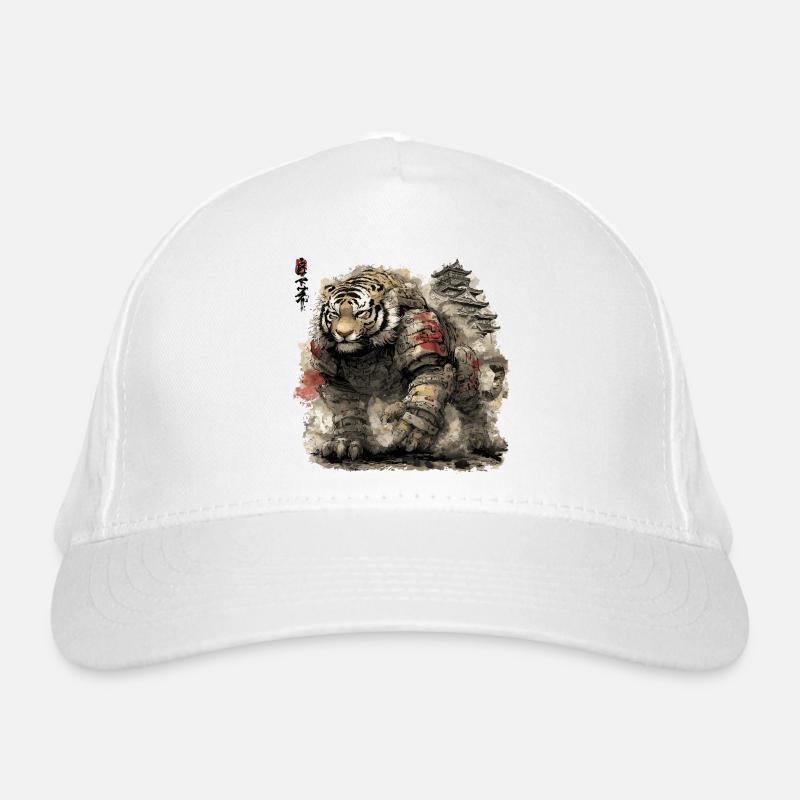 Armure de Samouraï Tigre devant le château Casquette classique bio