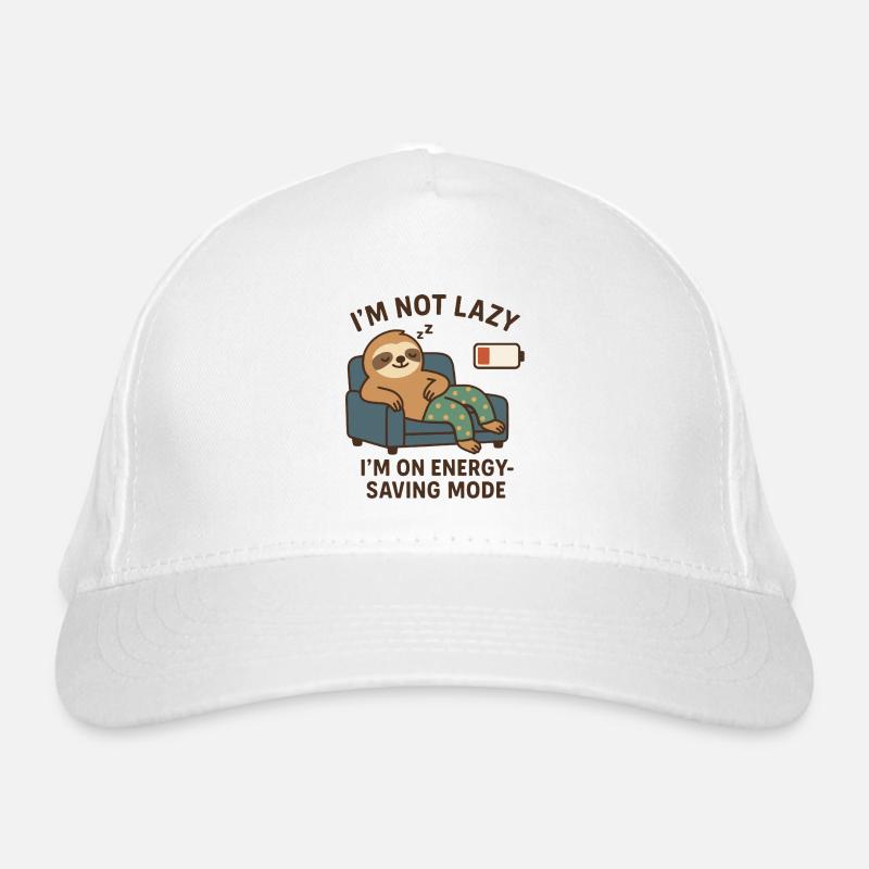 Lazy sloth in power saving mode Organic Baseball Cap