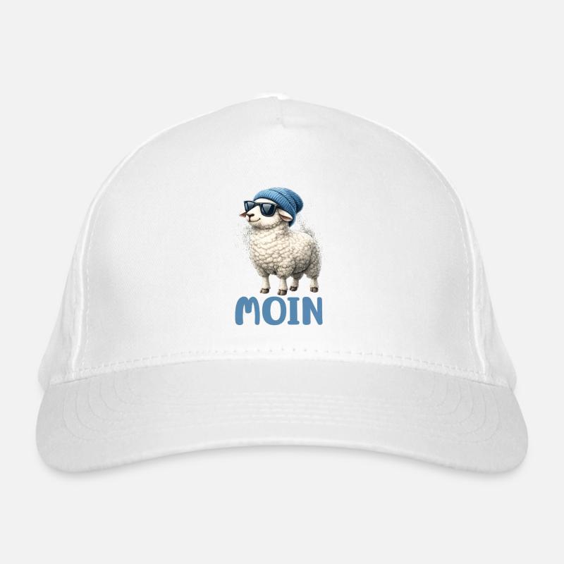 Moin Schaf mit Sonnenbrille Bio-Baseballkappe