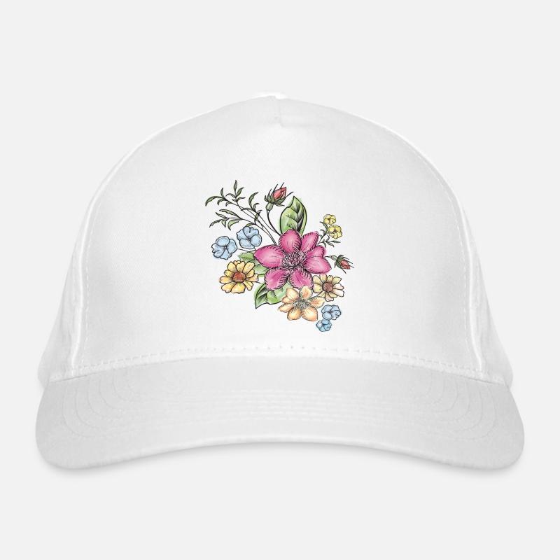  Florales Blütenmuster Bio-Baseballkappe