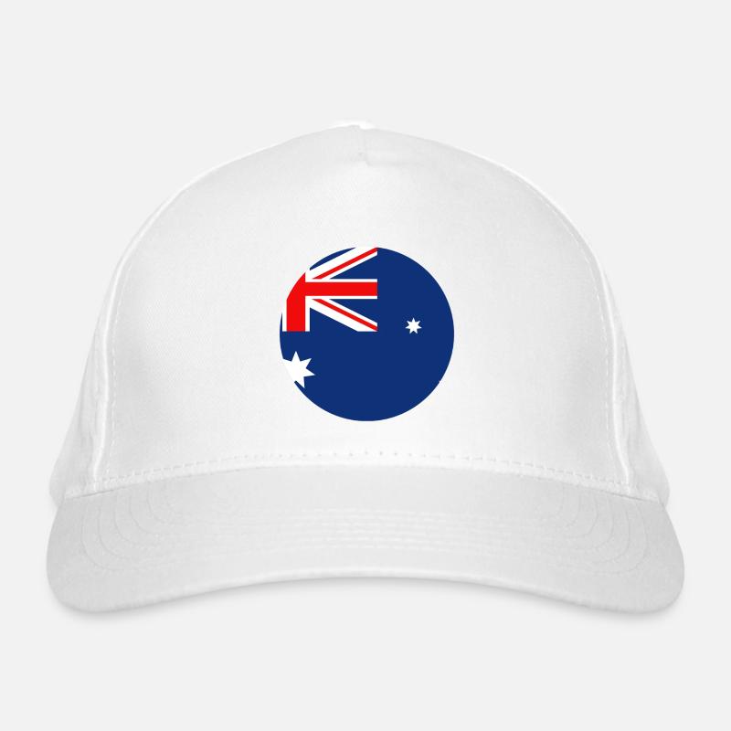 Australian flag round Organic Baseball Cap