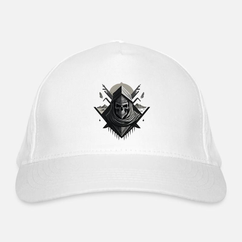 Desert Veiled Skeleton - Organic Baseball Cap - white