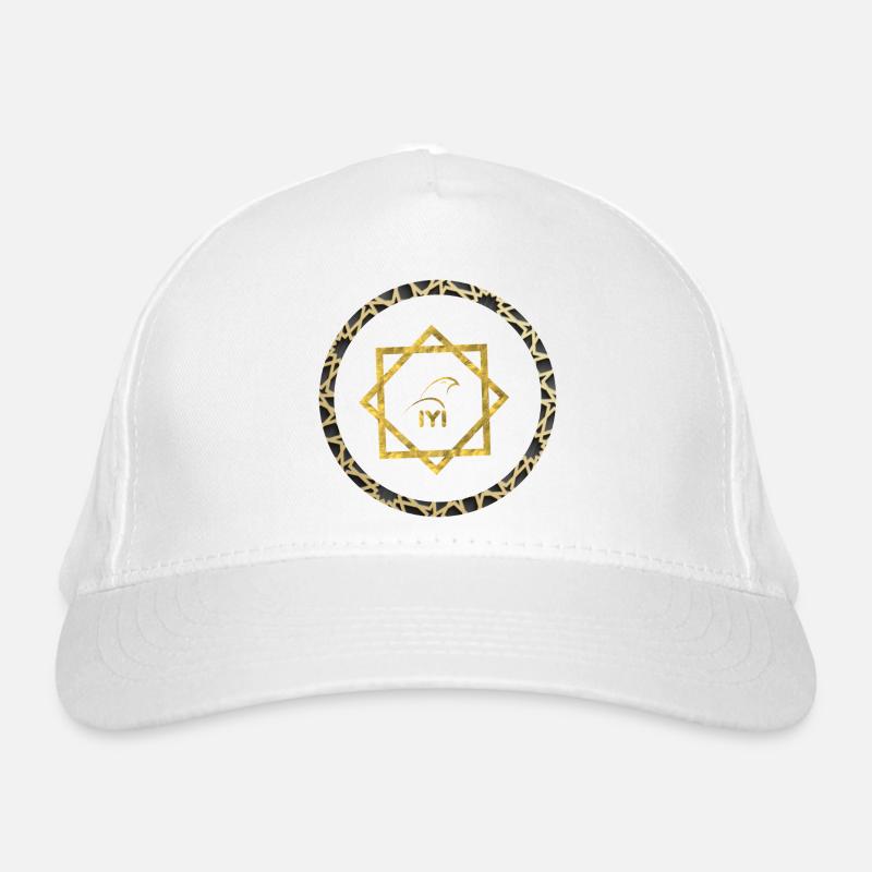 Geometric gold logo with pattern frame Organic Baseball Cap