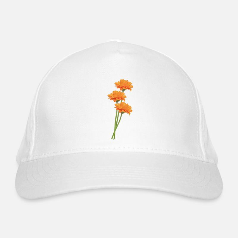 Orange Gerbera Trio Casquette classique bio