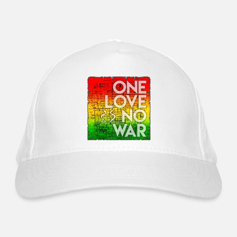 One Love No War Rainbow Organic Baseball Cap