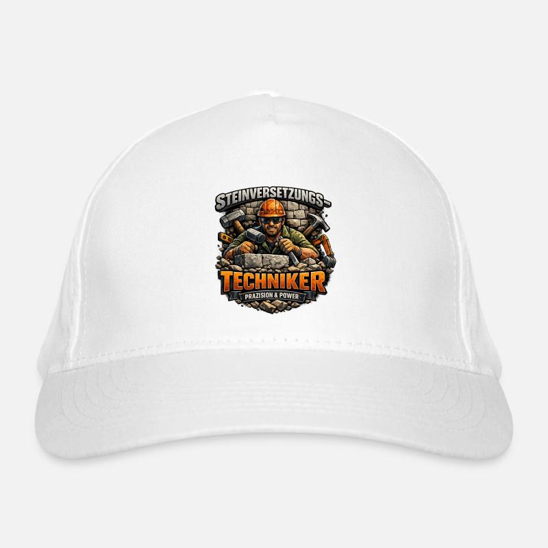 Stone Moving Technician - Organic Baseball Cap - white