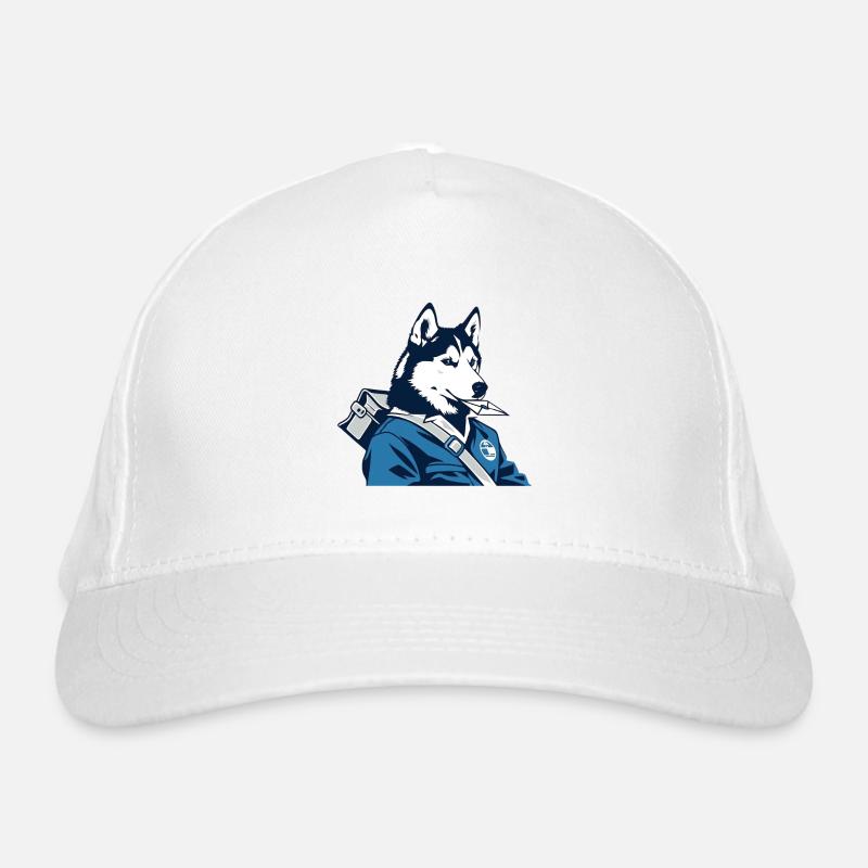 Husky Postman Blue Outfit Organic Baseball Cap