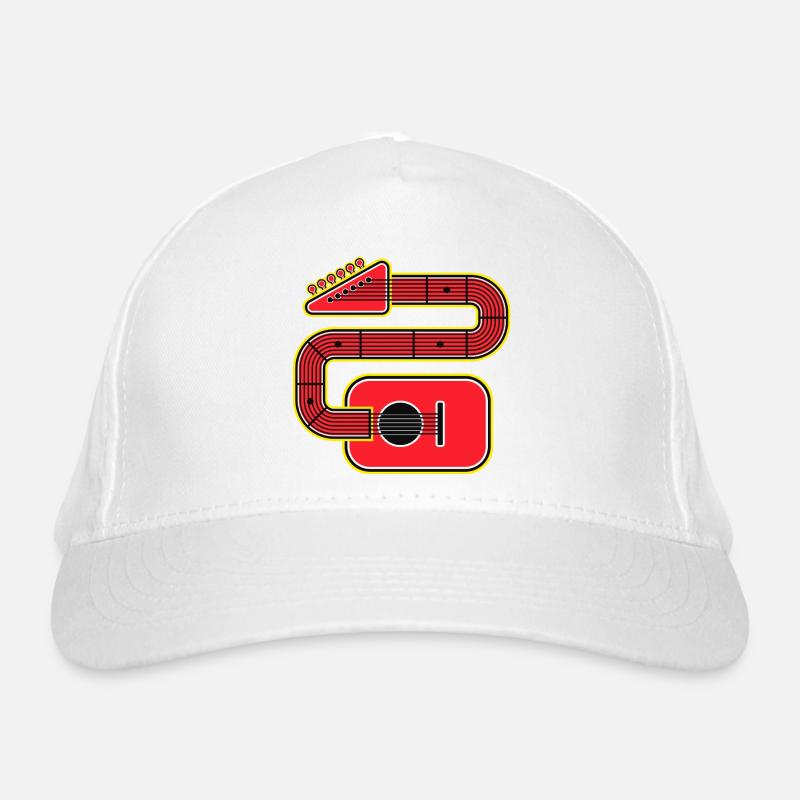 Rote Abstract Shape Gitarre Bio-Baseballkappe