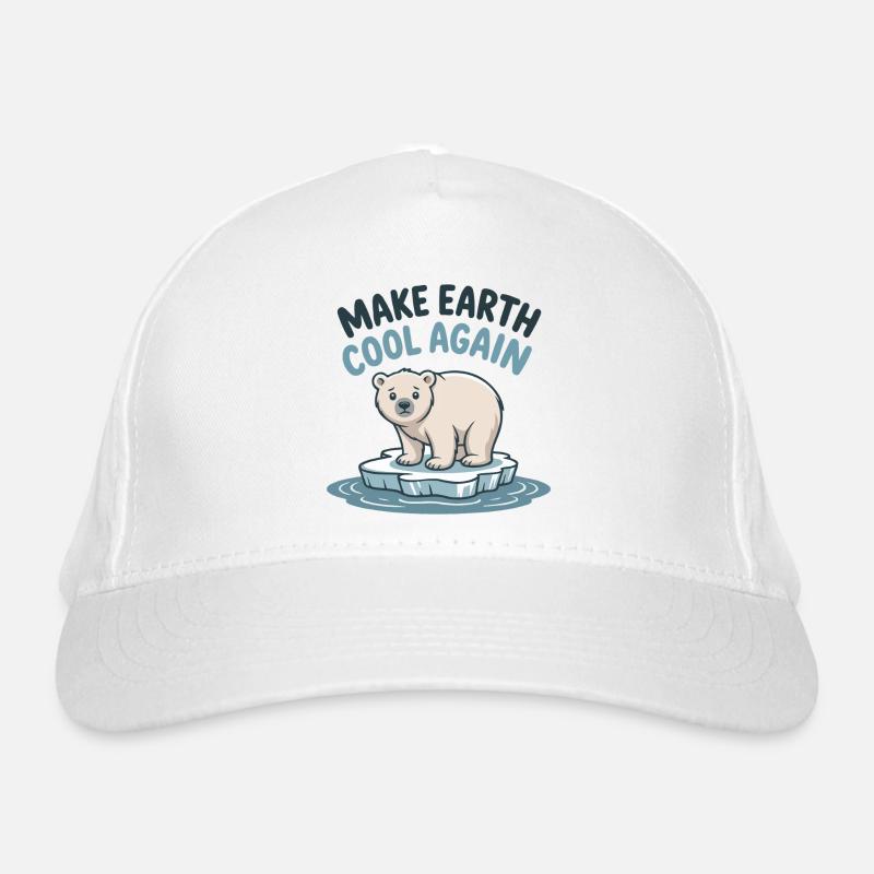 Polar Bear : Make Earth Cool Again Organic Baseball Cap