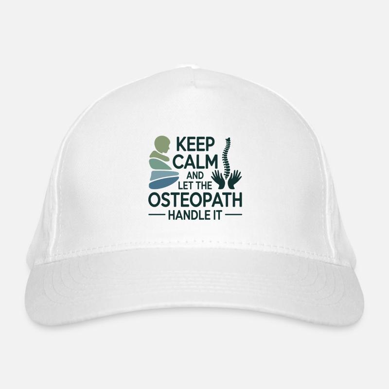 Osteopath Keep Calm Handle It Professional  - Organic Baseball Cap - white