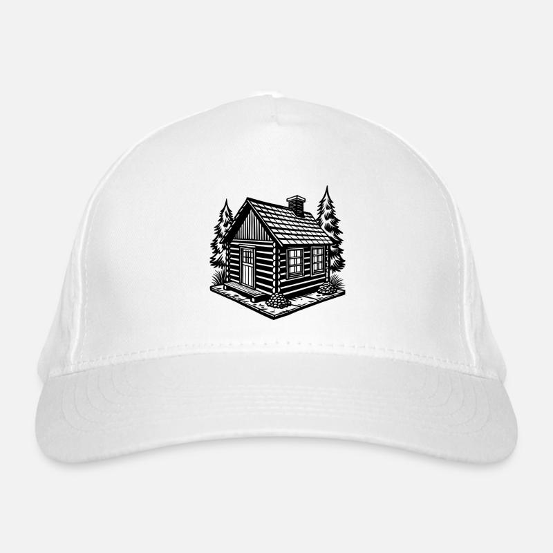 Log cabin Organic Baseball Cap