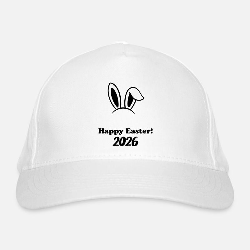 Happy Easter 2026 - Easter Bunny Design Organic Baseball Cap