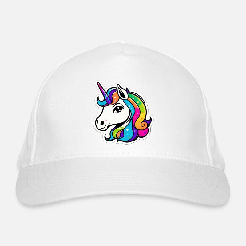 Licorne arc-en-ciel lumineuse Casquette classique bio