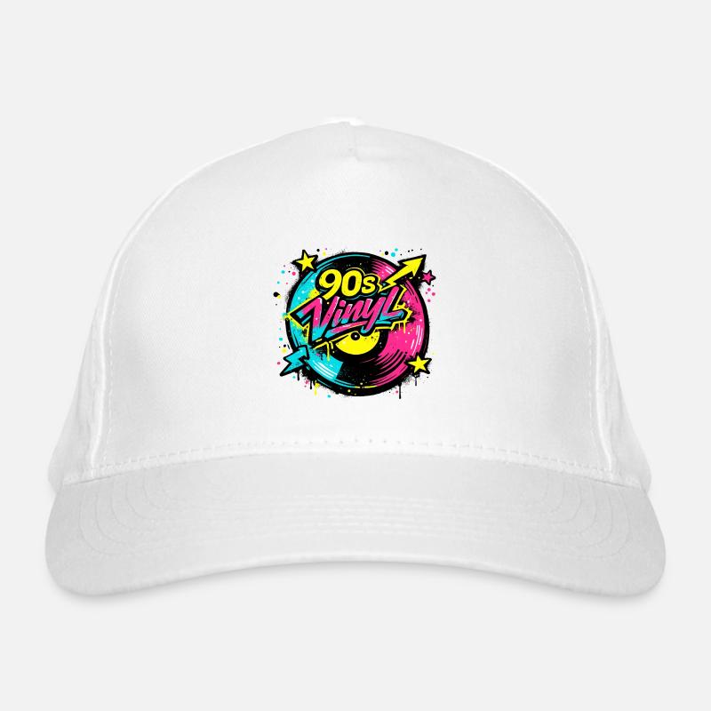 90s Vinyl Neon Circle Organic Baseball Cap
