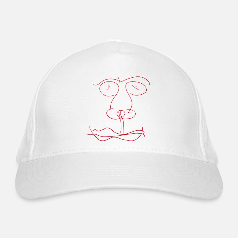 Red line face Organic Baseball Cap