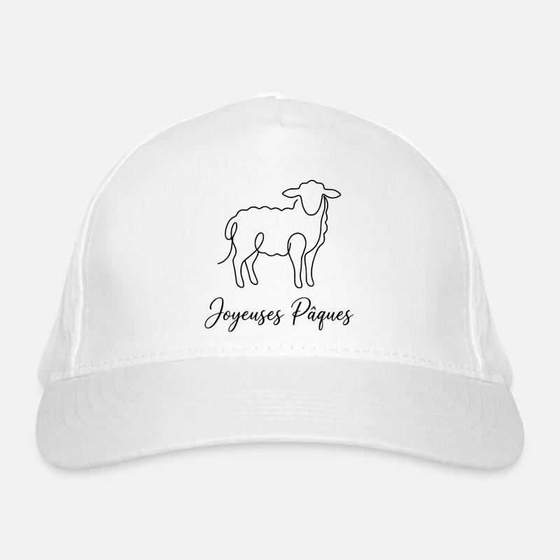 Joyeuses Pâques , Süßes Lämmchen Oster Shirt, Bag Bio-Baseballkappe