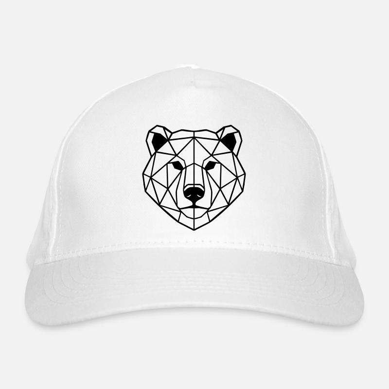 Bear Polygon Organic Baseball Cap