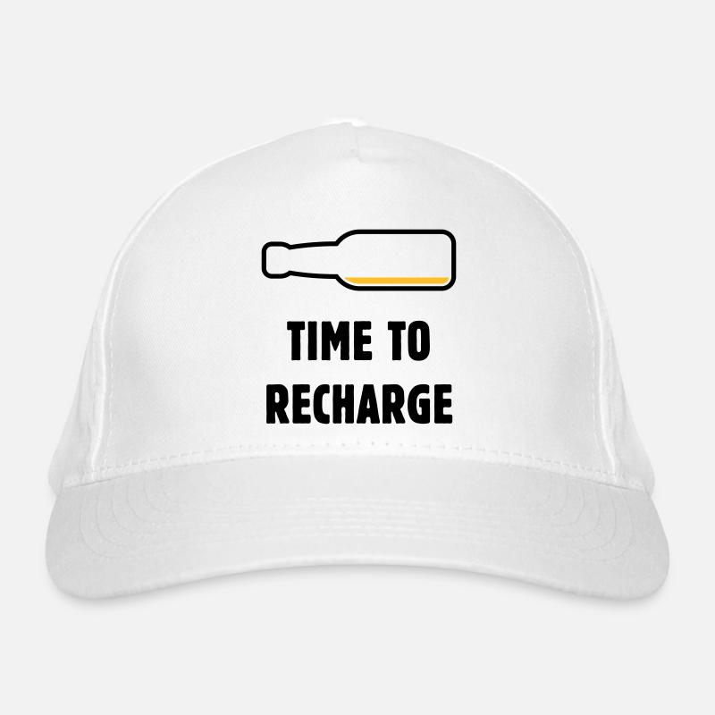Time To Recharge (Bier / Bierchen / POS 2C) Bio-Baseballkappe