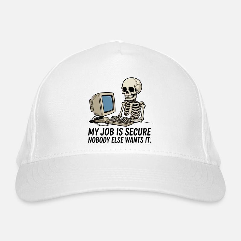 Skeleton on the PC IT occupational safety Organic Baseball Cap
