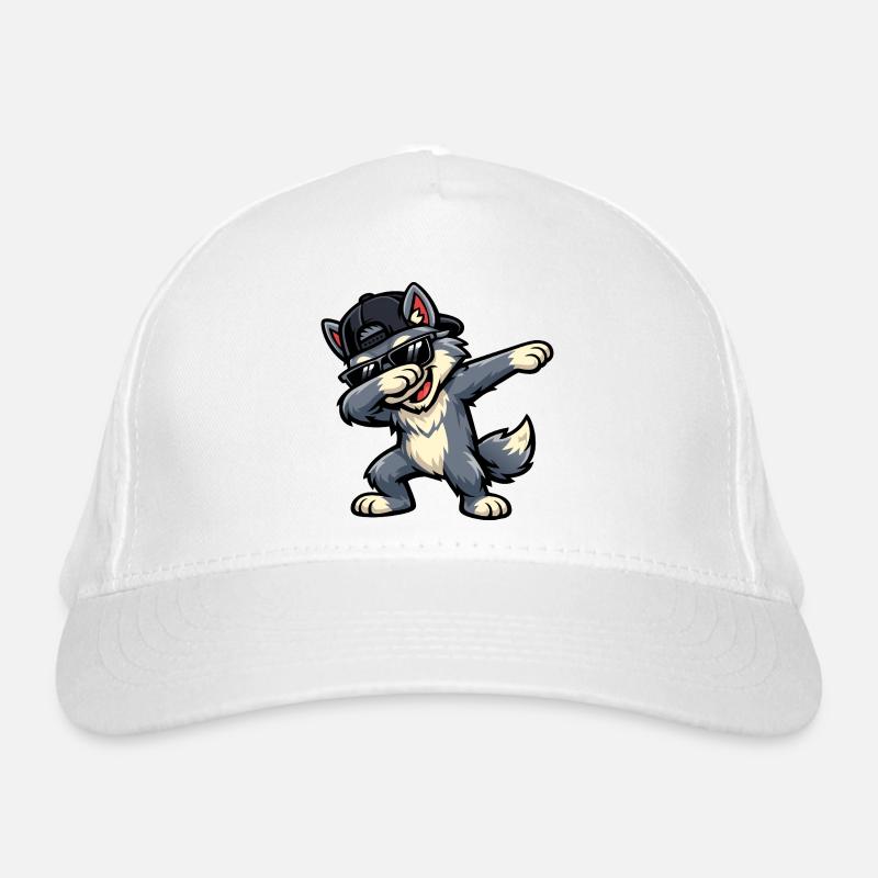 Dabbing Wolf Bio-Baseballkappe
