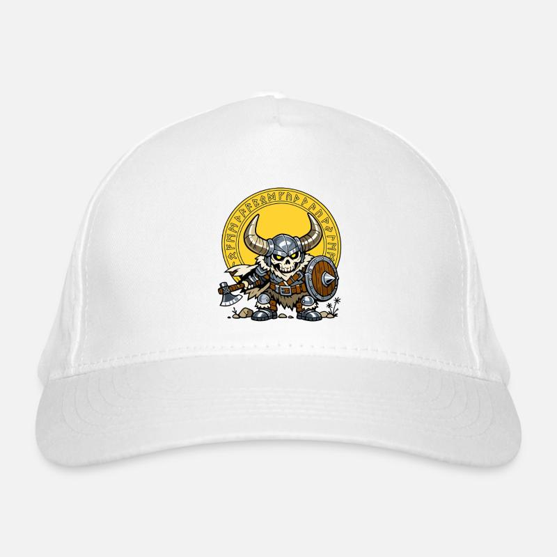 Wikingerschädel Bio-Baseballkappe