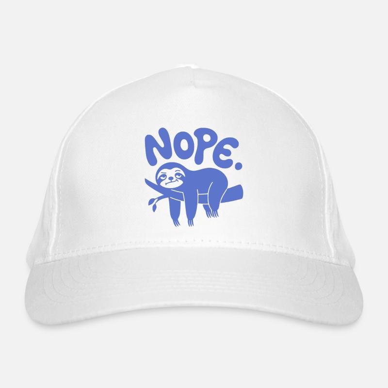 Funny Sloth "Nope" - Lazy Nap & Procrastination Organic Baseball Cap