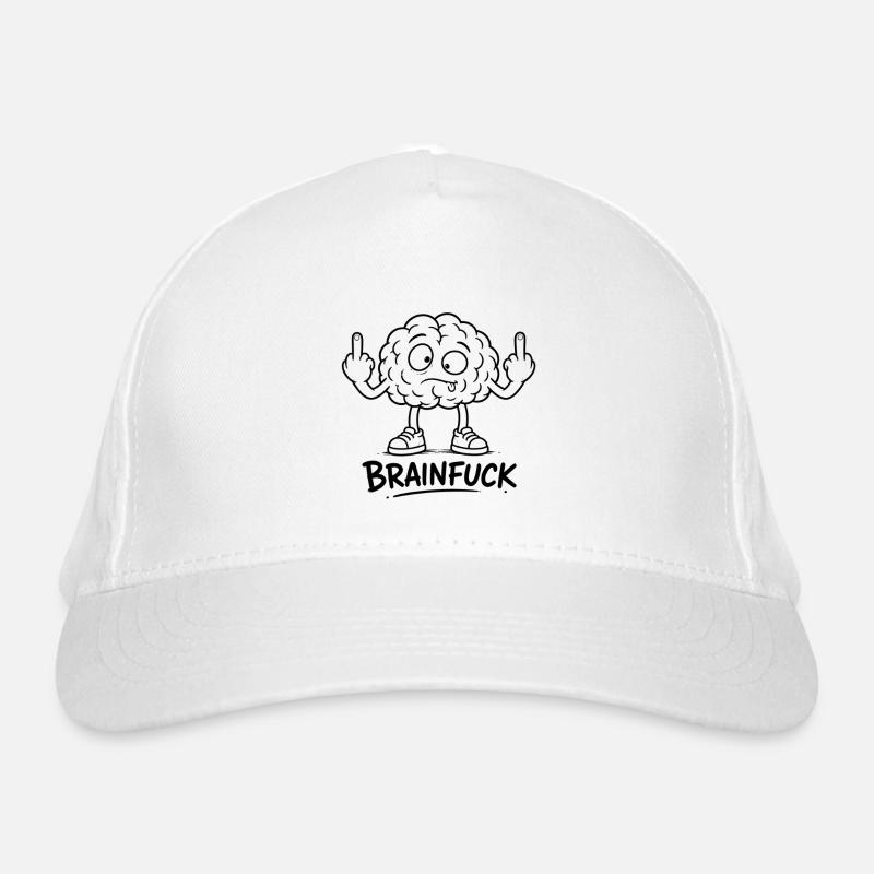 Gehirn Graffiti Mit Mittelfinger Bio-Baseballkappe
