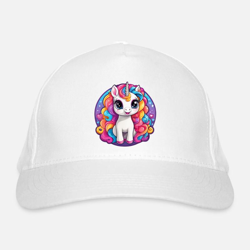 Licorne arc ciel rêveuse Casquette classique bio
