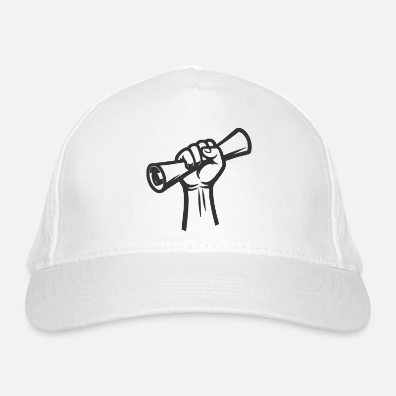 Raised fist on roller Organic Baseball Cap