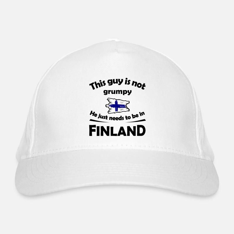 Brushstroke Finland Flag Organic Baseball Cap