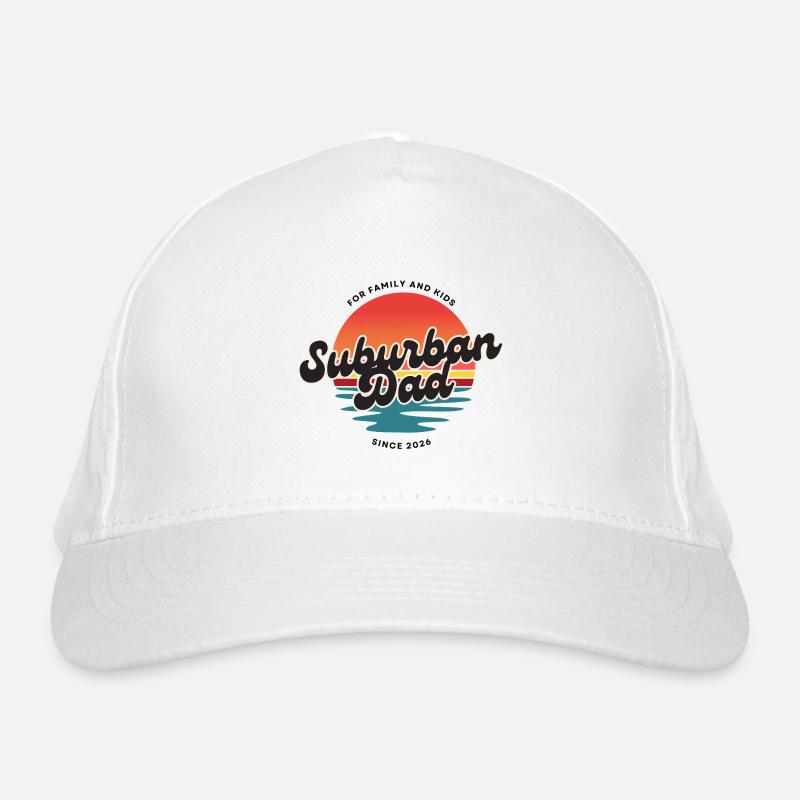 Suburban Dad Retro Sunset Logo Organic Baseball Cap