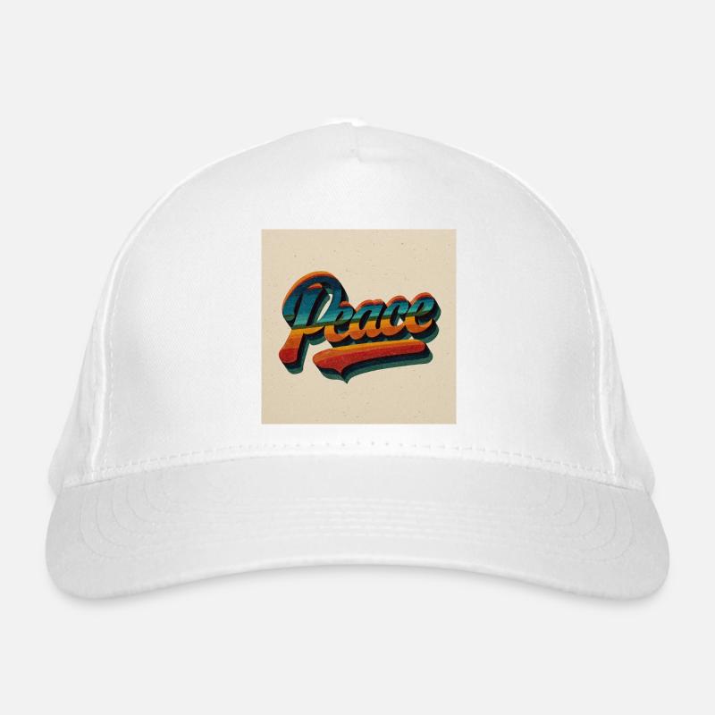 Vintage Peace Vibes Organic Baseball Cap