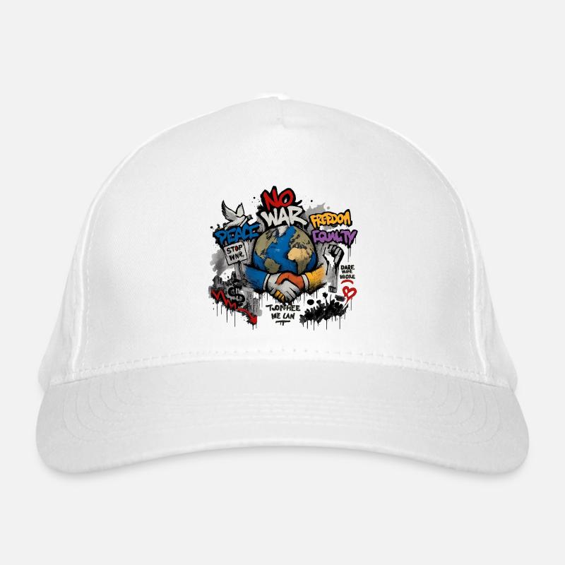 World Peace Graffiti: Connecting Hands Organic Baseball Cap